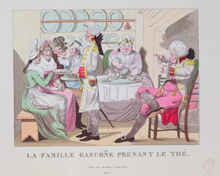 A Family from Gascony Drinking Tea